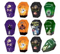 Halloween Candy Boxes - Color Coffin Shaped Candy Boxes | Vibrant Halloween Candy Drawers | Paper Horror Festival Pumpkin Ghost Snack Box For