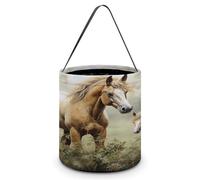 Halloween Candy Bucket Depict A Animals Embroidery Paintings Horses Trick Or Treat Bags Halloween Candy Tote Bag with Handles Reusable Candy Baskets for Halloweens Party Supplies Favors Gift Bags