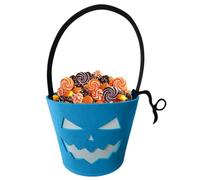 Halloween Candy Bucket | Glow in The Dark Halloween Treating Baskets,Fluorescent Luminous Felt Tote Bags for Chocolates Snacks Goodies Party Favor Supplies Party Decorations
