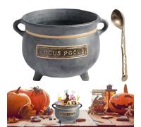 Halloween Candy Bucket Serving Bowl, Candy Jar Small Halloween Buckets, Creative Halloweens Party Decorations, Witch Sweets Holder Bucket With Handle And Spoon For Halloweens Party Supplies