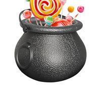 Halloween Candy Bucket, Witch Cauldron Treats Pot Handle, 7x5x5.3cm/2.76x1.97x2.09 Inches Reusable Trick or Treat Container, Party Prop for Kids, Girls, Boys, Adults, Indoor Outdoor