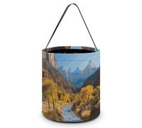 Halloween Candy Bucket Zion National Park Tote Bag with Handle - Trick Or Treat Goodie Basket for Party