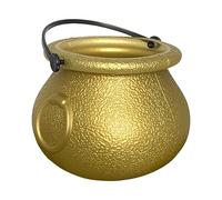 Halloween Candy Cauldron Kettle | Witch Cauldron Candy Bucket With Handle | Reusable Trick Or Treat Candys Pot Bowl | Portable Party Props Table Centerpiece Decor for Kids Adults Boys Girls