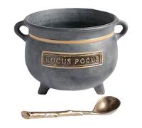 Halloween Candy Container - Snack Bowl, Cauldron Shaped Dish | Spooky Dessert Food Display with Novelty Design, Party Buffet Holder for Fruits Popcorn Chocolate Fondant Treat Presentation