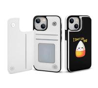 Halloween Candy Corn I Don't Love You Leather Wallet Case Compatible with iPhone 14/14 Plus/14 Pro/14 Pro Max Printed Flip Protective Cover