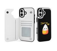 Halloween Candy Corn I Don't Love You Leather Wallet Case Compatible with iPhone 16/16 Plus/16 Pro/16 Pro Max/16 E/16 SE4 Printed Flip Protective Cover