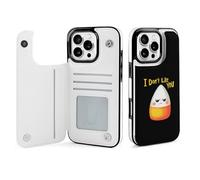 Halloween Candy Corn I Don't Love You Leather Wallet Case Compatible with iPhone 16/16 Plus/16 Pro/16 Pro Max/16 E/16 SE4 Printed Flip Protective Cover