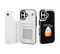 Halloween Candy Corn I Don't Love You Leather Wallet Case Compatible with iPhone 16/16 Plus/16 Pro/16 Pro Max/16 E/16 SE4 Printed Flip Protective Cover