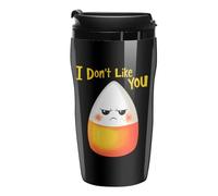 Halloween Candy Corn I Don't Love You Portable Coffee Cups Insulated Mug Water Tumbler with Lid Sealed for Hot Cold Drinks 250ml