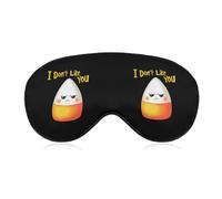 Halloween Candy Corn I Don't Love You Soft Sleep Eye Mask with Adjustable Strap Breathable Sleeping Eyeshade Cute Eyes Shade