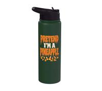 Halloween Candy Corn Lazy Costume Pretend I'm A Pineapple Stainless Steel Insulated Water Bottle