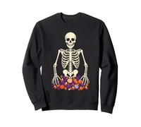 Halloween Candy Corn Skeleton Rib Cage Lollipop Kids Sweatshirt