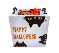 Halloween Candy Holder - Halloween Serving Dishes with Handles,Wooden Snack Holder for Holiday Storage Shelf Display Home Table Display