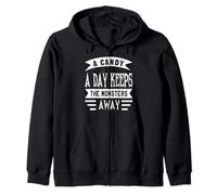 Halloween Candy Keeps Monsters Away Phrase Zip Hoodie