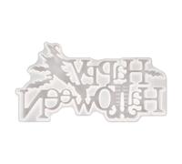 Halloween Candy Molds - Happy Halloween Letter Door Sign Casting Molds | Multi-Purpose Crafts Making Aid for Candles Cement Clay Muffin Chocolate Dessert Wax