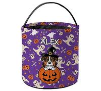 Halloween Candy Pumpkin Buckets Brown Australian Shepherd Dog Candy Bag