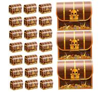 Halloween Candy Treasure Chest 24PCS Pirate Skull Print Cardboard Boxes