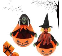 Halloween Candys Bowl, 2025 New Halloweens Candy Dish Decorative, Motion-Activated with Scary Red LED Lights and Scary Sound Effects, Holds up to 48 Oz of Candys, for Halloween Prank Props (AC)
