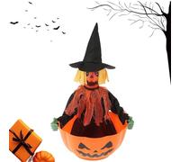 Halloween Candys Bowl, 2025 New Halloweens Candy Dish Decorative, Motion-Activated with Scary Red LED Lights and Scary Sound Effects, Holds up to 48 Oz of Candys, for Halloween Prank Props (A)