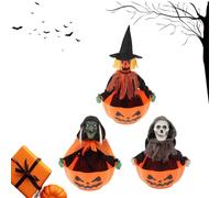 Halloween Candys Bowl, 2025 New Halloweens Candy Dish Decorative, Motion-Activated with Scary Red LED Lights and Scary Sound Effects, Holds up to 48 Oz of Candys, for Halloween Prank Props (ABC)