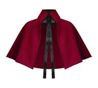 Halloween Cape Adult Halloween Costume Unisex Cape Texture Lacing Shoulder Protection Half Cape Pirate Cape Gothic Gown Retro Medieval Outfit for Halloween Party Fancy Dress