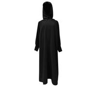 Halloween Cape and Cloak with Hood Halloween Cloak Funny Outfit for Vampire Devil Witch Red Hooded Cape Fancy Dress Costume Unisex Accessory for Men and Women A12 Black L