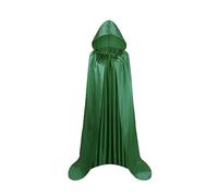 Halloween Cape and Cloak with Hood Halloween Cloak Novelty Outfit for Vampire Devil Witch Red Hooded Cape Fancy Dress Costume Unisex Accessory for Men and Women A07 Green S