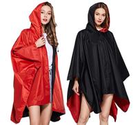 Halloween Cape Fashion Double Layer Reversible Cape Windproof Weatherproof Outerwear Practical Versatile Rainy Day Theme Halloween Costumes Party Fancy Dress Costume