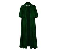 Halloween Cape Men's Vampire Cape for Men Wizard Robe Long Velvet Cape Satin Coat Renaissance Long Knitted Jacket Gothic Gown Fancy Dress Cosplay Medieval Outfit for Carnival Halloween