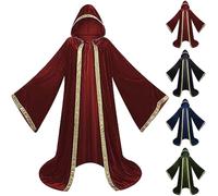 Halloween Cape Reaper Godfather Velvet Print Cape Grim Mysterious Fashion Performance Theme Halloween Costumes Party Fancy Dress Costume