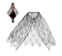 Halloween Cape,Witch Spider Costume Cloak Adult Witches Lack Web Capes Lace Women Costumes Spider Fancy Dress Kids Spiderweb Cape Poncho For Girls Boys Cosplay Vampire Devil Wizard Outfit Accessories