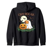 Halloween Capybara Ghost Capy-Boo-Ra Zip Hoodie