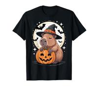 Halloween Capybara Witch Hat Pumpkin Spooky T-Shirt