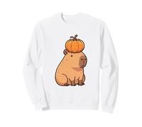 Halloween Capybara With A Pumpkin Capy Lover Spooky Animal Sweatshirt