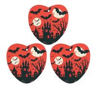 Halloween Car Air Freshener, 3 Pcs Love form Hanging Air Freshener Cards, Long Lasting Fragrance Scented Cards for Car, Home, Office White-style