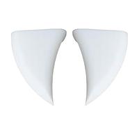 Halloween Car Decor, 2 Pack 3D Vampire Fangs, 4.61x2.56x0.59 Inches White devils Horns Bumper Accessories, Waterproof Cars Teeth for Trucks SUVs, Spooky Seasonal Decoration to Halloween