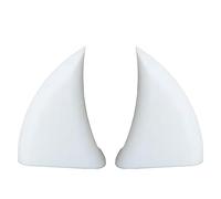 Halloween Car Decor - Long Lasting Vampire Fangs Car Teeth Set | Waterproof Halloween Carr Fang Kit | White Devil Horns Bumper Decoration for Halloweenn Parade