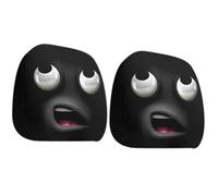 Halloween Car Seat Covers | 2 Pieces Big Eyes Seat Head Rest Protectors | Funny Elastic Auto Headrest Covers Universal Fit | Spooky Cartoon Eyes Auto Seats Slipcover for Interior Decor