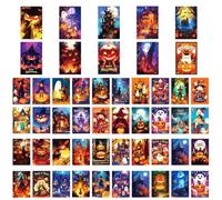 Halloween Card 50-pieces Horror Stationery Note Invitations