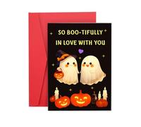 Halloween Card, Boo Basket Stuffers for Women Men Him Her, Halloween Cards Bulk Gifts for Girlfriend Boyfriend, Single Card Boo Basket Stuffers for Guy Best Friend Teen Girls Boys Bf Party Favors Gift