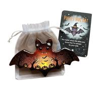Halloween Card - Ghost Hugs, Halloween Pocket Cards, Seasonal Charm with Small Positive Card | Spooky Party Decoration for Kid's Bedroom Classroom Office Dormitory School Apartment