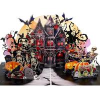 Halloween Card | Pop Up Haunted Greeting, Birthday Autumn Gift for Family, Friends, Children (Size 15x20 cm - Halloween Castle)