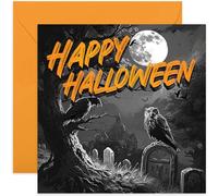 Halloween Cards - Happy Halloween Card - Spooky Halloween Birthday Card - Halloween Cards for Him Her - For Mum Dad Brother Sister Son Daughter | Blank Inside