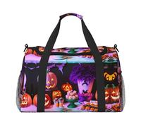 halloween carnival party Hand Travel Bag - Large Reusable Shopping Tote Bag, Perfect for Outdoor Activities, Sports, Camping & Groceries, Black, One Size