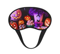 Halloween Carnival Party Print Adults Washable Eye Mask for Nap Light Blocking for Home Hotel Airplane Camping