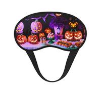 Halloween Carnival Party Print Blackout Sleep Mask - Side Sleeper Eye Cover, Soft Comfort, Perfect for Travel, Meditation