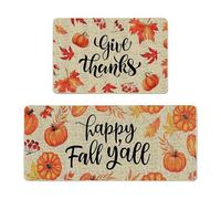 Halloween Carpet Autumn Celebration Mat Festive Soft Texture Home Decorative Rug Warm for Thanksgiving Halloween Gatherings Base Easy Clean for All Seasons 2PCS (E, 120X40X2CM)