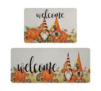 Halloween Carpet Autumn Celebration Mat Festive Soft Texture Home Decorative Rug Warm for Thanksgiving Halloween Gatherings Base Easy Clean for All Seasons 2PCS (F, 120X40X2CM)