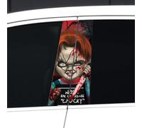 Halloween Cars Body Horror Sticker, Classic Horror Movie Characters Peeking Decal Michael Waterproof Scary Vinyl Stickers for Bumper Car Decals 11in*18.89in (Bloody Boy)