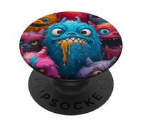 Halloween Cartoon Monster Parade PopSockets Adhesive PopGrip